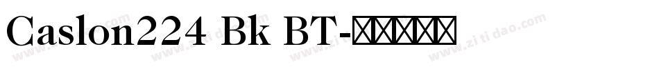 Caslon224 Bk BT字体转换